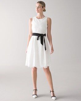 Lace Fit & Flare Dress | White House Black Market