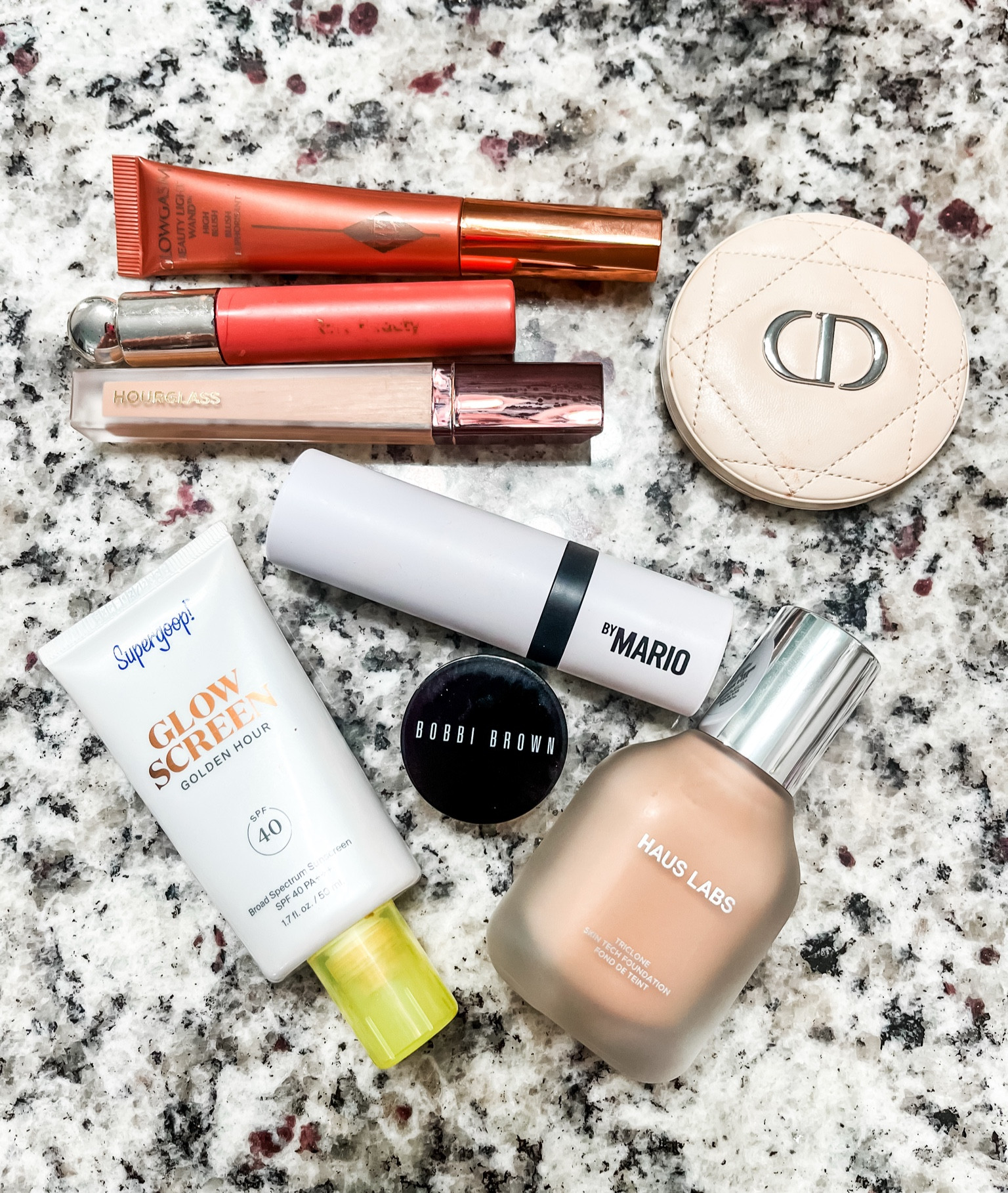 Sephora Sale! These are my “Holy Grail Products”….my absolute favs! HAUS Labs foundation, Supergoop Glow Screen, Bobbi Brown color corrector, Hourglass concealer, Rare Beauty lip oil, Dior bronzer, Makeup By Mario bronzer stick, Charlotte Tillbury blush wand 

#LTKFindsUnder50 #LTKBeauty #LTKSaleAlert