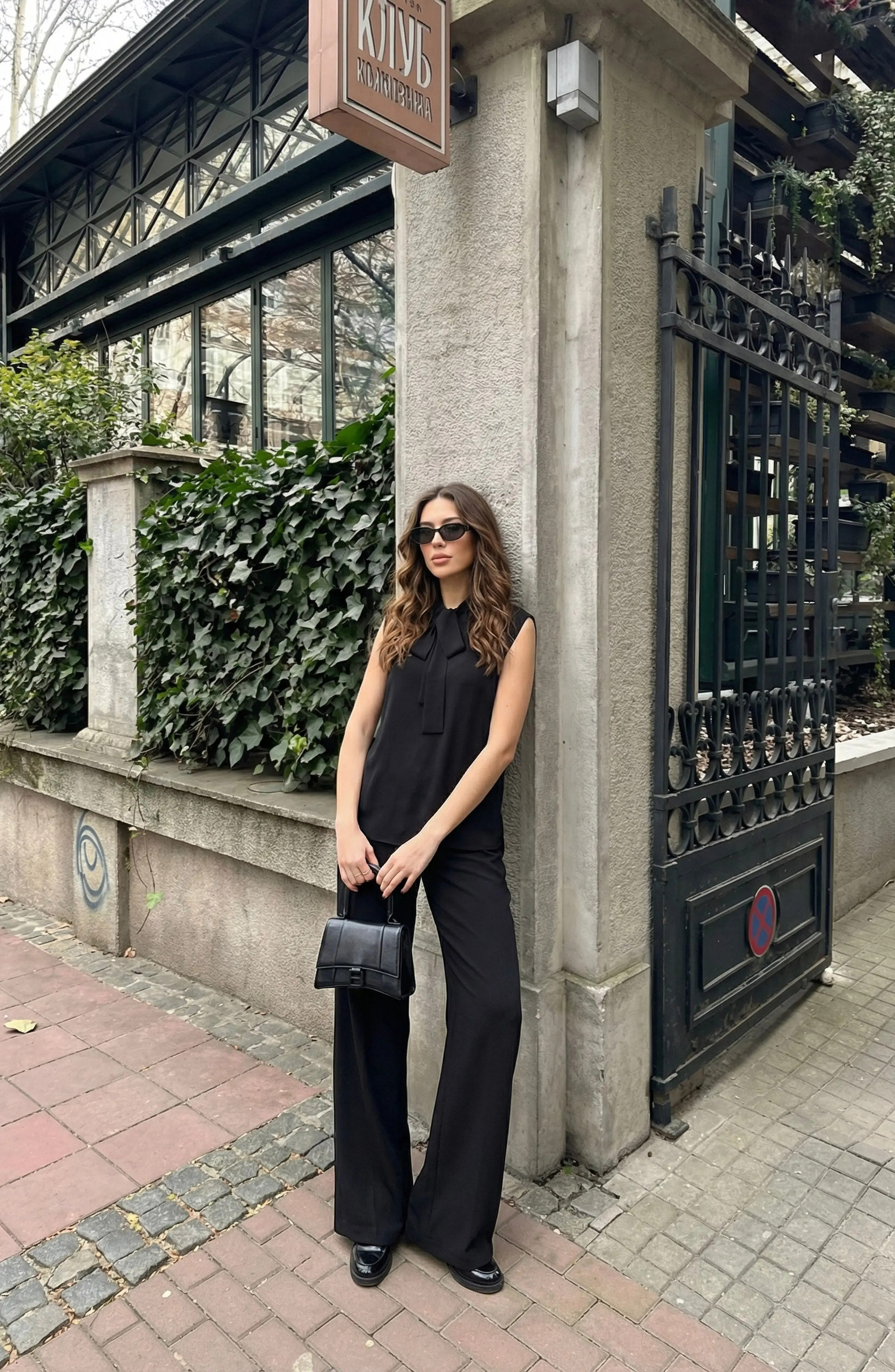 Sleeveless Tie Neck Blouse and Wide Leg Pant Set (Women) | Nordstrom | Nordstrom