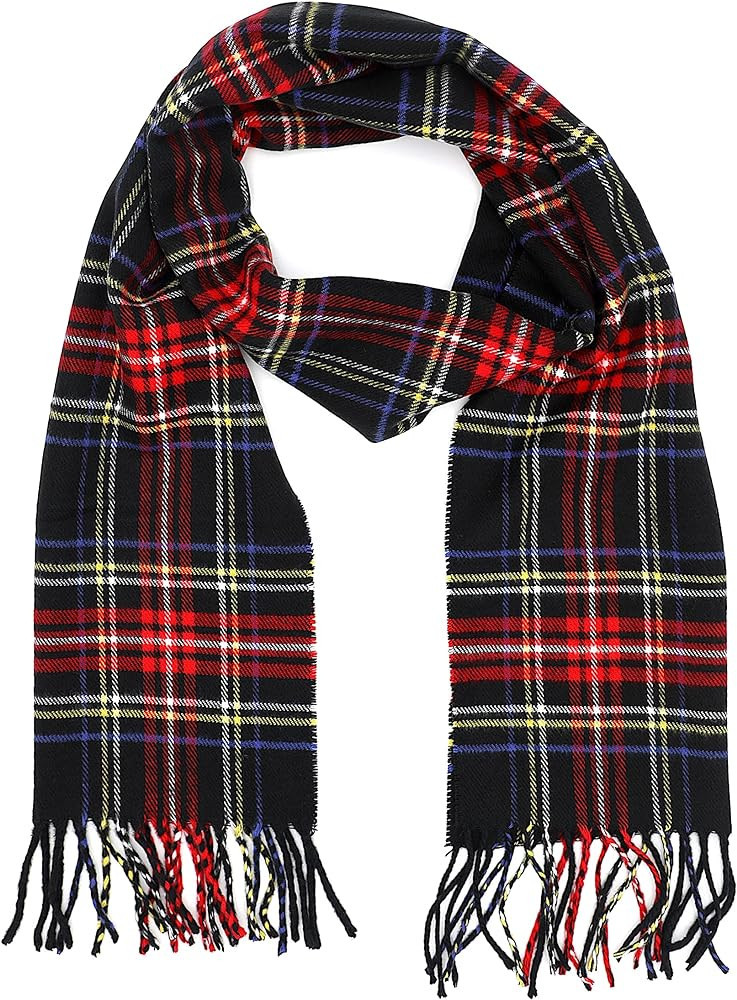 Achillea Soft & Warm Tartan Plaid Checked Cashmere Feel Winter Scarf Unisex | Amazon (US)