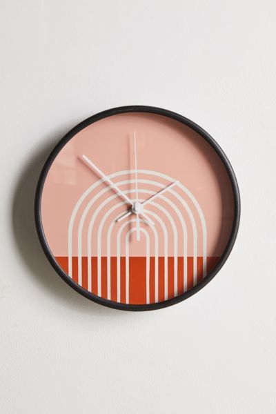 Terracotta Pastel Wall Clock | Urban Outfitters (US and RoW)