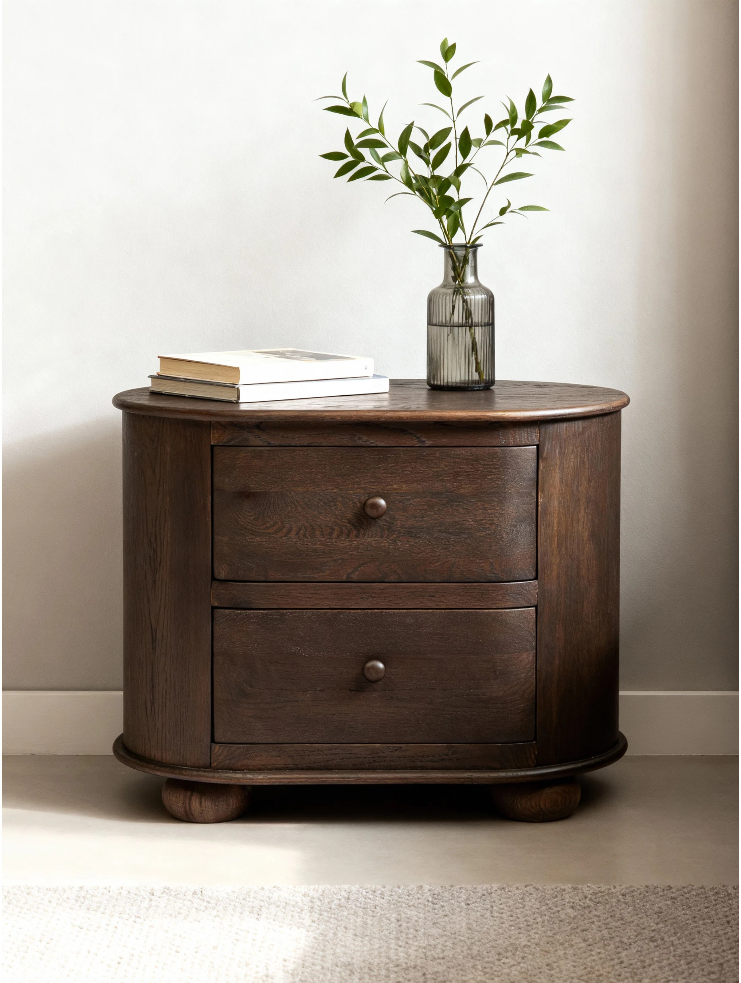 Astrid 2 - Drawer Nightstand In Appalachian Brown | Wayfair North America