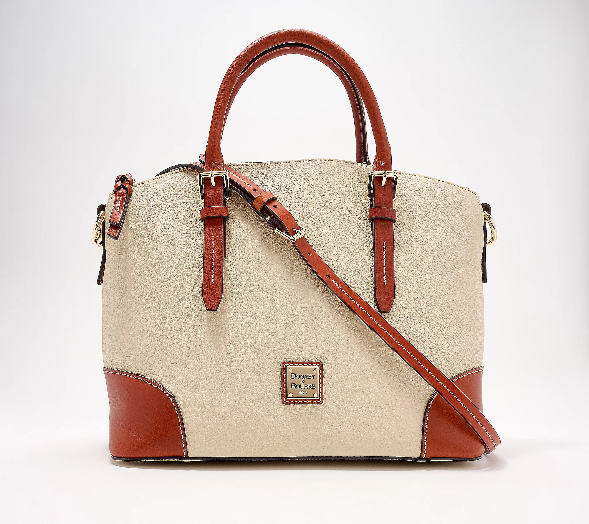 Dooney & Bourke Pebble Leather Domed Satchel | QVC
