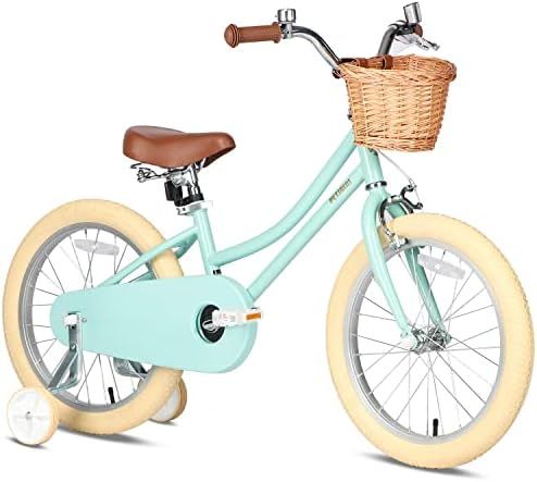 Amazon.com : Petimini 18 Inch Kids Girls Bike for 5 6 7 8 Years Old Little Girls Retro Vintage St... | Amazon (US)