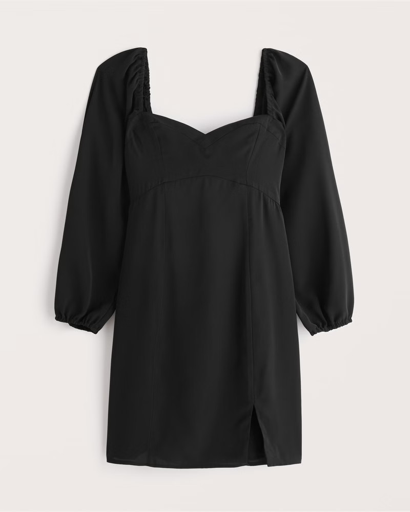 Women's Long-Sleeve Corset Seamed Mini Dress | Women's Dresses & Jumpsuits | Abercrombie.com | Abercrombie & Fitch (US)