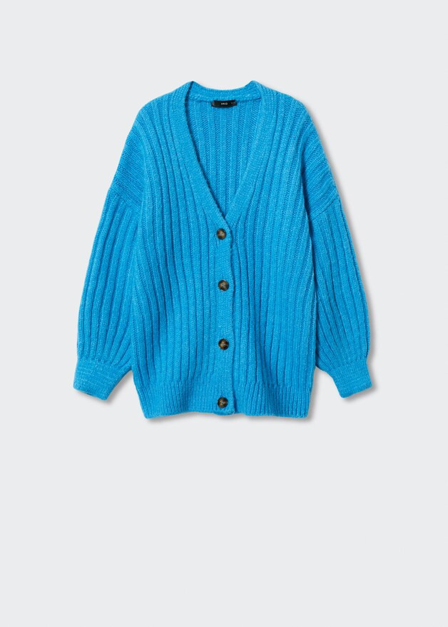 Oversized cardigan with buttons -  Women | Mango USA | MANGO (US)