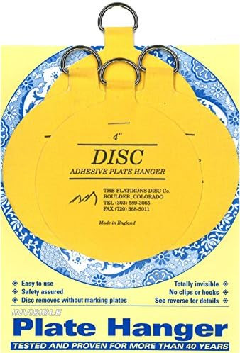Invisible English Disc Adhesive Large Plate Hanger Set (4-4 Inch Hangers) | Amazon (US)