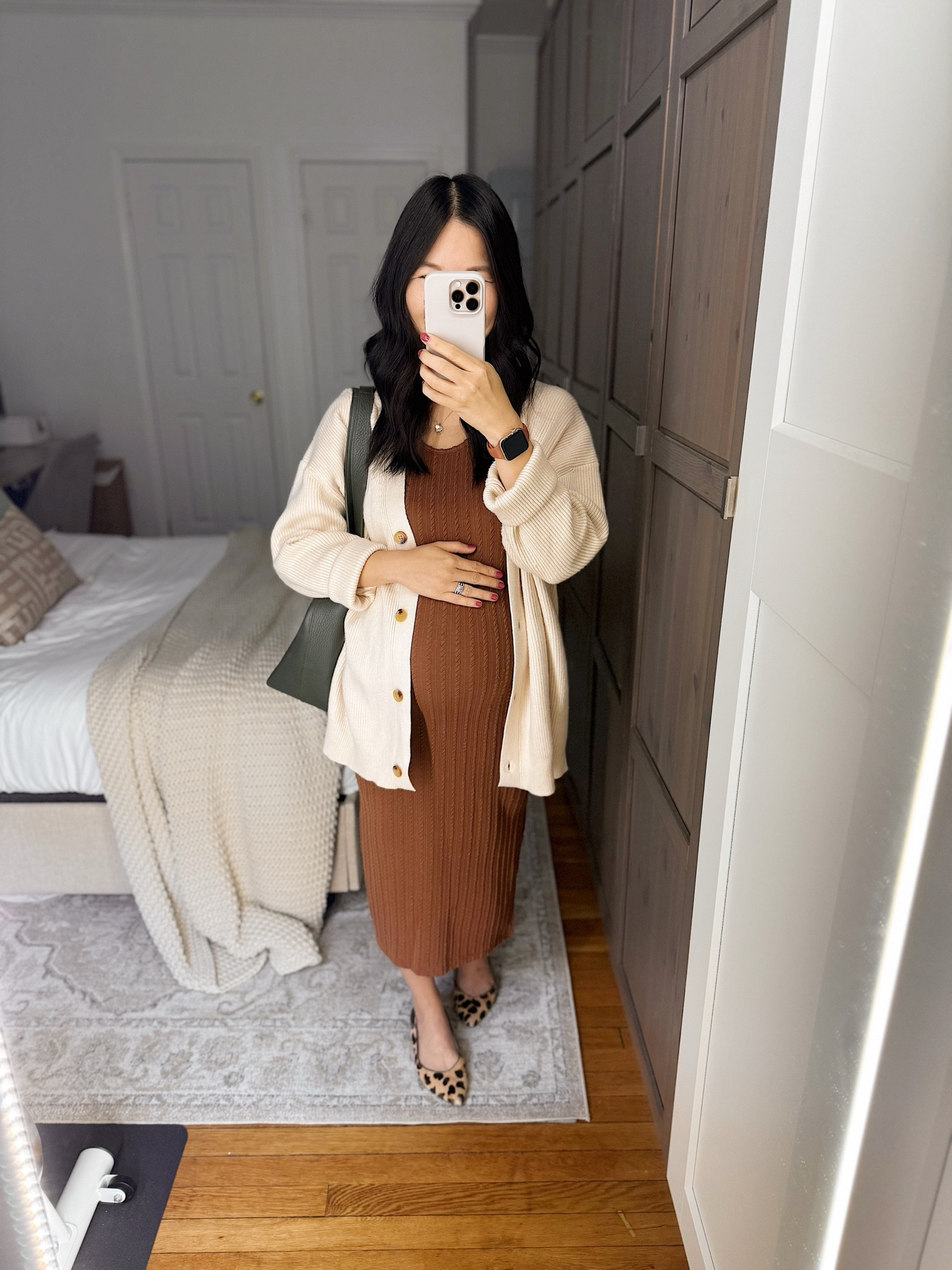 Beige cardigan (S)
Brown maternity dress (XS)
Brown tank dress
Cuyana System tote bag
Olive green tote bag
Leopard flats
Maternity work outfit
Fall maternity outfit
Fall outfit
Amazon fashion
Amazon dress
Amazon Prime day

#LTKWorkwear #LTKBump #LTKxPrimeDay