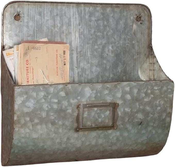 Colonial Tin Works Galvanized Wall Pocket Organizer | Amazon (US)