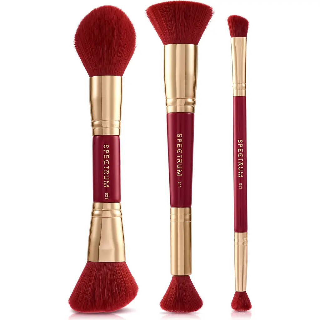 SPECTRUM Verry Cherry 3-Piece Makeup Brush Gift Set in Red at Nordstrom | Nordstrom
