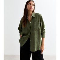 Women's Khaki Relaxed Shirt New Look | New Look (UK)