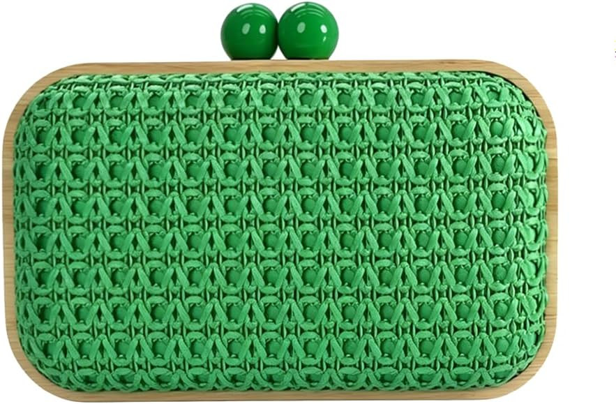 Women Beach Clutch Bag Woven Summer Purse Handbag Wedding Party Evening Shoulder Bag | Amazon (US)