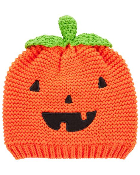 Carter's Baby Girls Halloween Pumpkin Knit Cap 0-3M Orange | Carter's