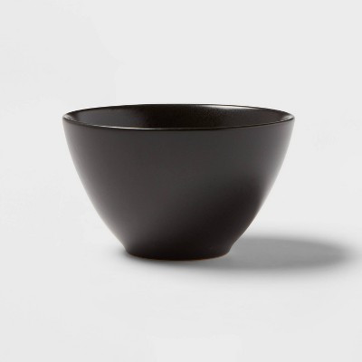 29oz Earthenware Houlton Bowl Black - Threshold™: Dishwasher & Microwave Safe, Traditional Round Cereal Bowl, 6" Diameter | Target