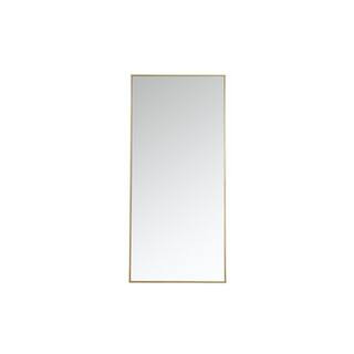 Large Rectangle Brass Modern Mirror (60 in. H x 30 in. W)-WM86120Brass - The Home Depot | The Home Depot