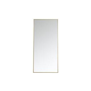 Large Rectangle Brass Modern Mirror (60 in. H x 30 in. W)-WM86120Brass - The Home Depot | The Home Depot