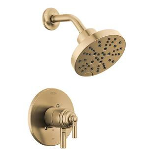 Saylor Gold 1-Handle Wall Mount Shower Trim Kit in Champagne Bronze (Valve Not Included) | The Home Depot