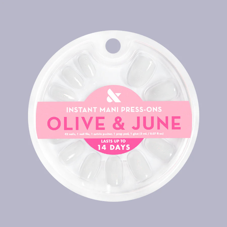 Milky Shimmer - Press-On | Short | Round | Olive & June