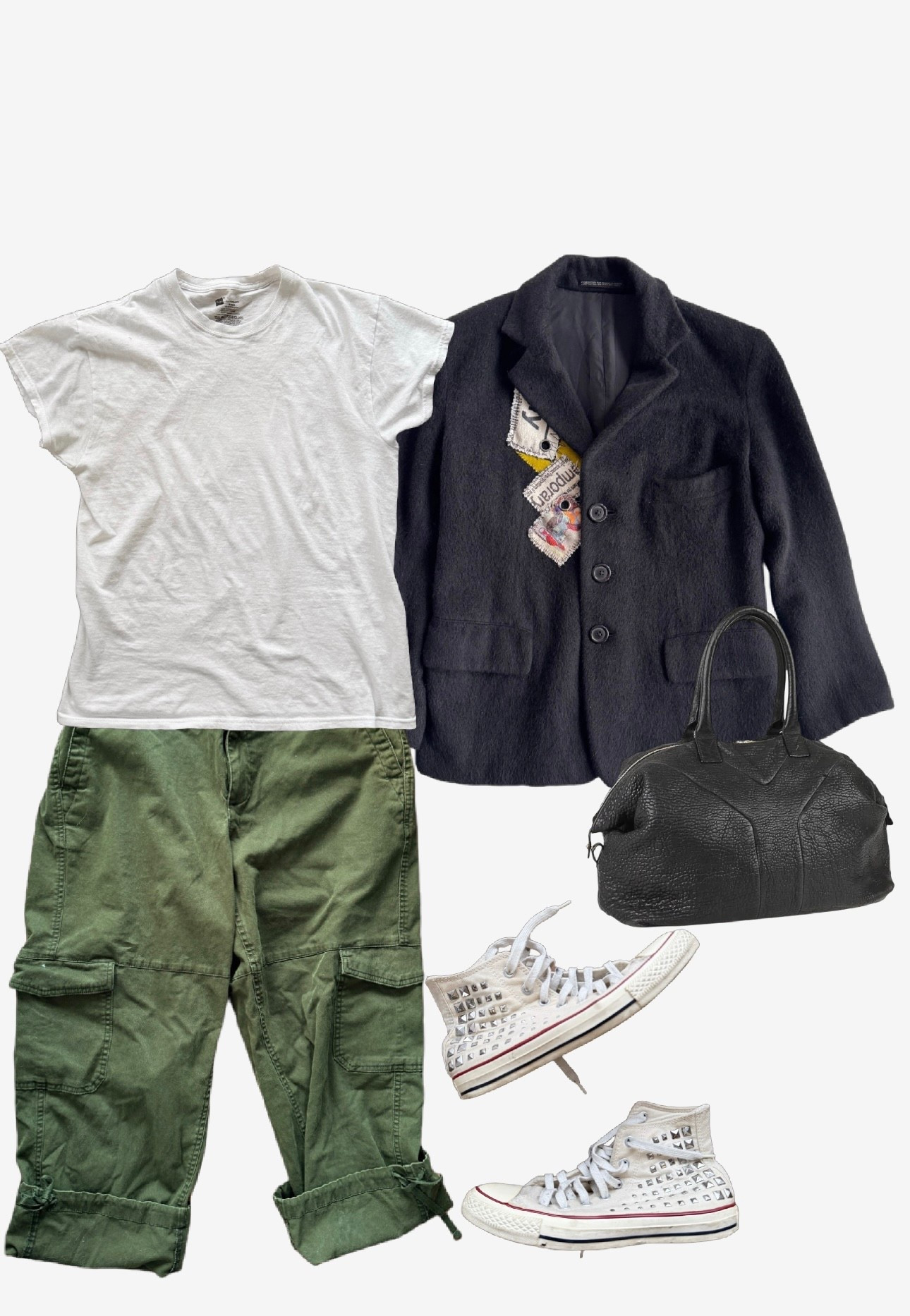 Men’s Hanes t-shirts are my wardrobe staple. 
Blazer, bag, and shoes are secondhand/vintage  

#LTKOver40