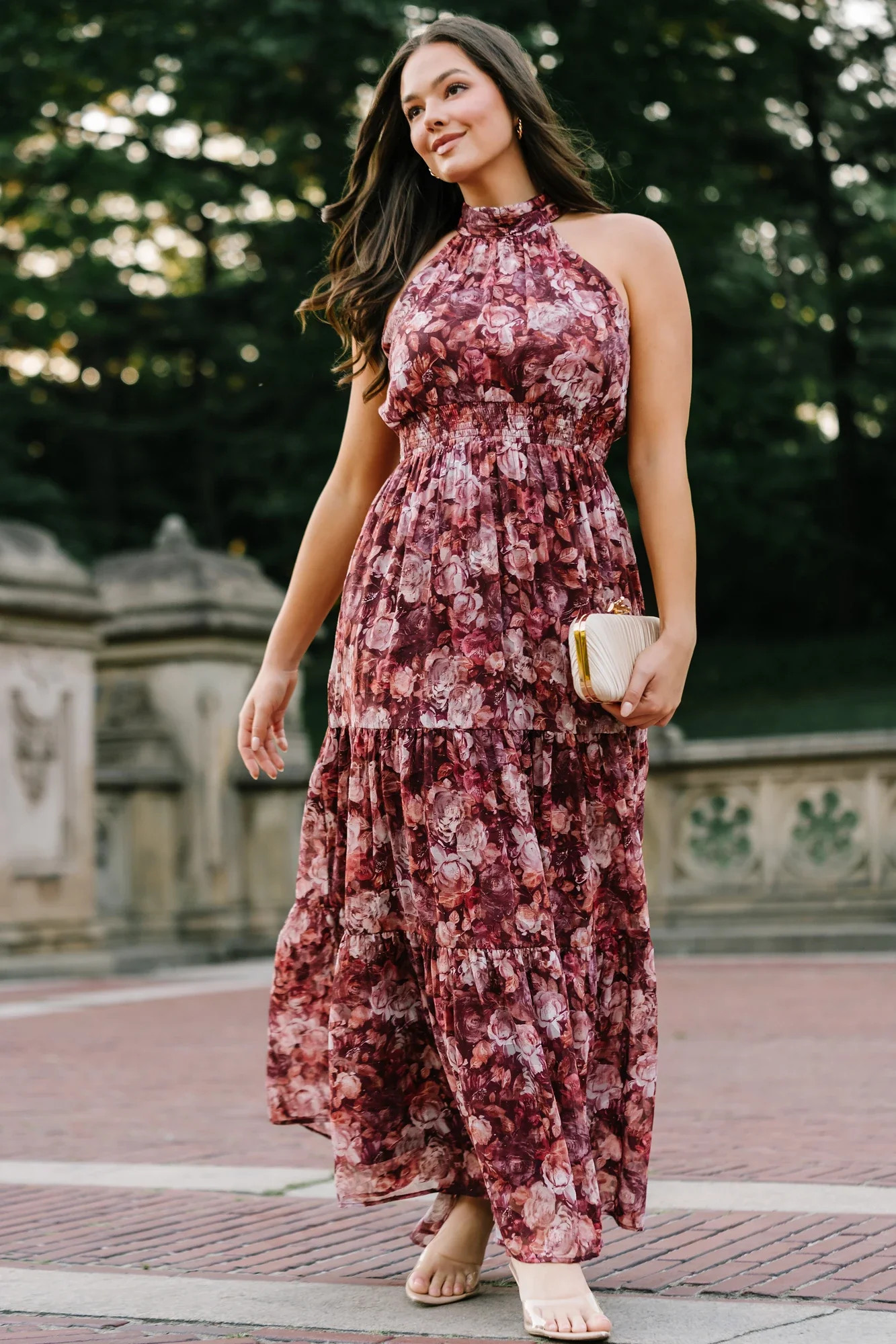 Pulitzer Maxi Dress | Burgundy Floral | Baltic Born