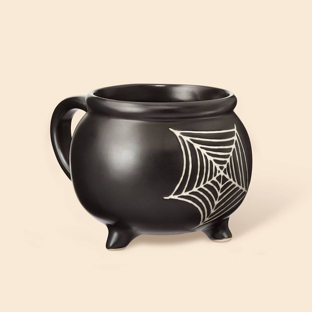 12oz Halloween Stoneware Cauldron Figural Mug - Spritz™ | Target