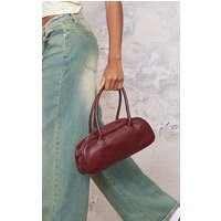 Cherry Red Patent PU Baguette Hand Bag | PrettyLittleThing US