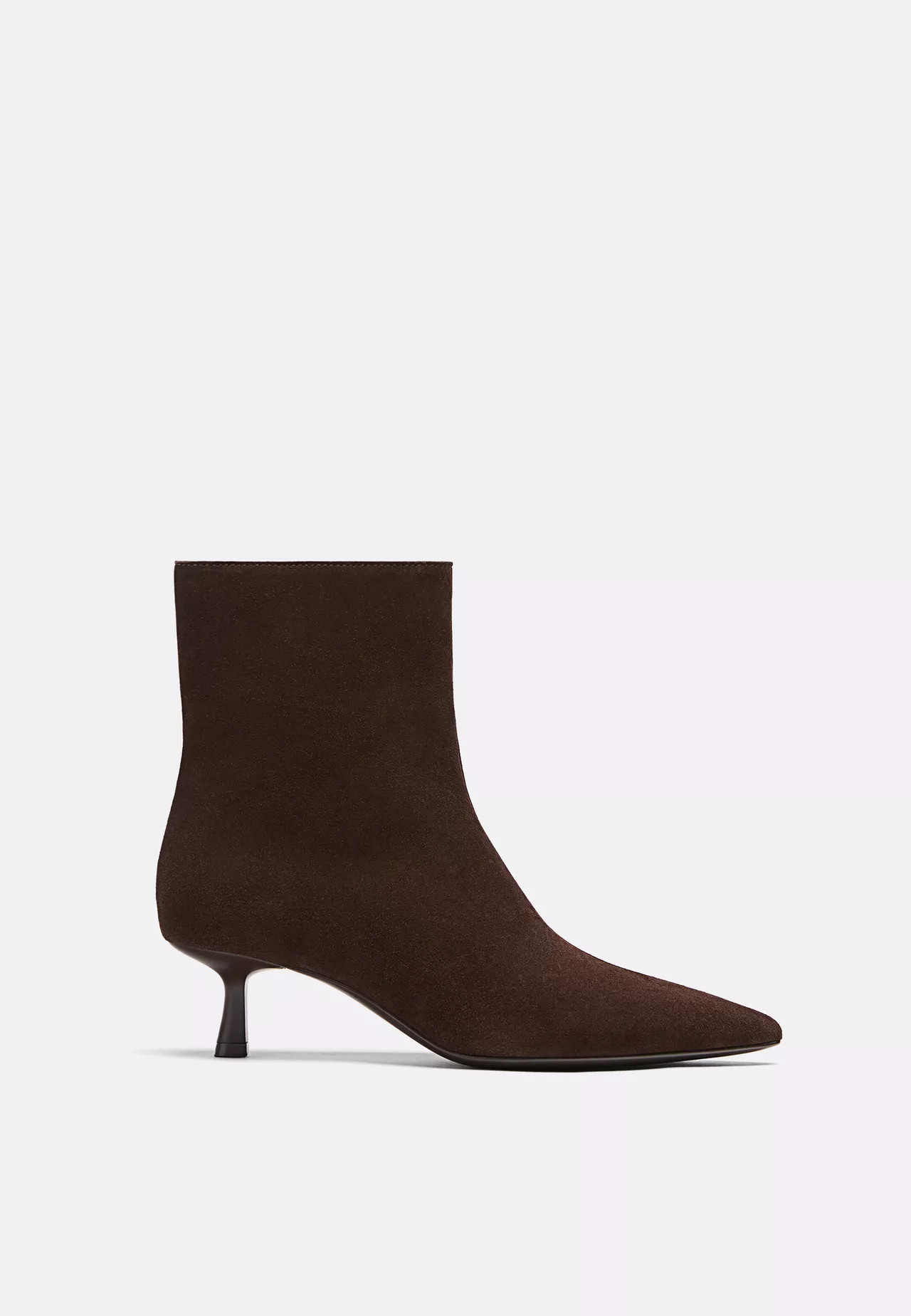 Split leather stiletto heel ankle boots - Women's Leather | Stradivarius United Kingdom | Stradivarius (UK)