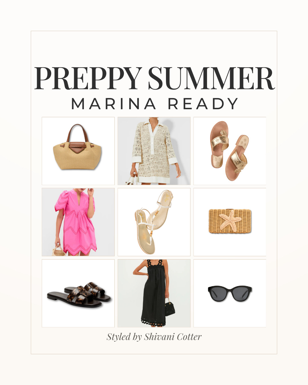 Preppy summer outfit ideas that are marina ready.

Think classic straw bags, easy summer dresses, sandals, and timeless accessories that always work for a waterfront lunch, vacation dinner, or Sunday brunch with friends.
Save this for your next summer outfit idea.


 

#LTKgrwm #LTKootd #LTKSaleAlert