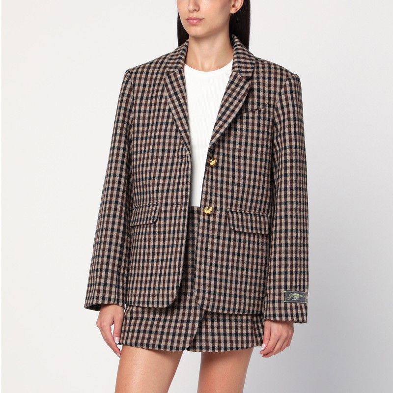 Checked wool blazer | The Double F