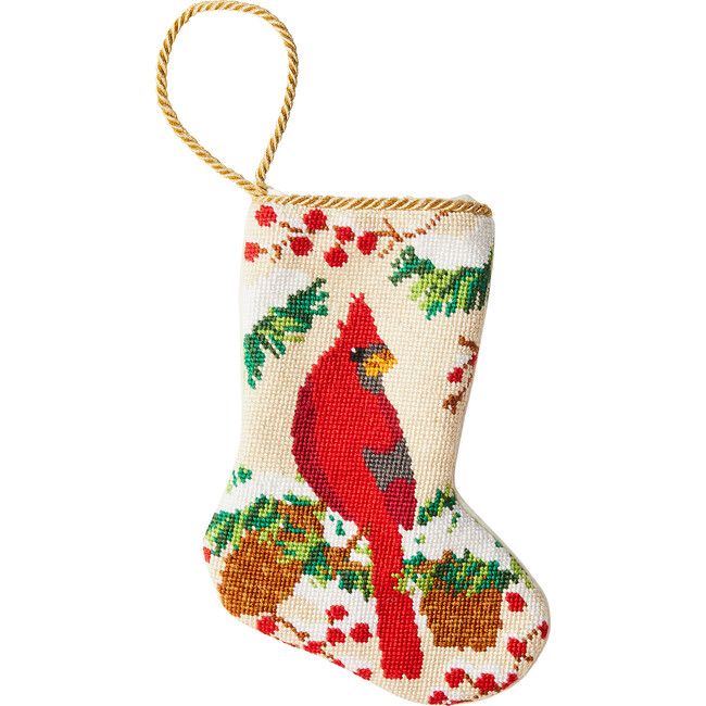 Bauble Stockings | Mini Christmas Cardinal Stocking, Red | Maisonette | Maisonette
