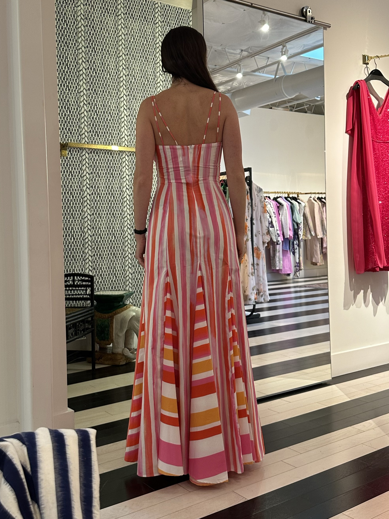 Wedding guest dress try on, Silvia Tcherassi perfect for a spring or summer formal wedding #springwedding #weddingguestdress

#LTKwedding