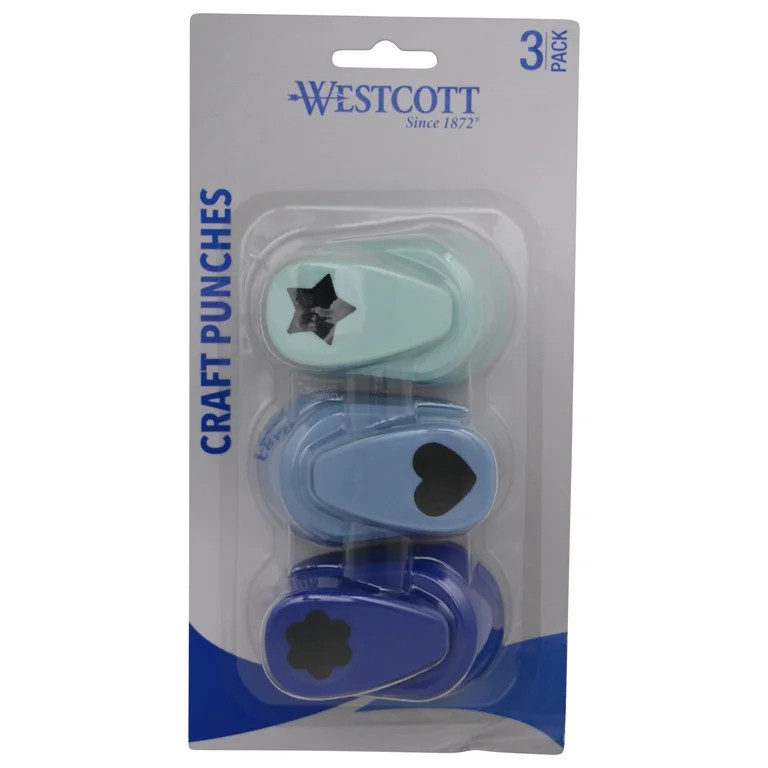 Westcott Jumbo Paper Punch Set, for Craft, Multi-Color, 3 Piece | Walmart (US)