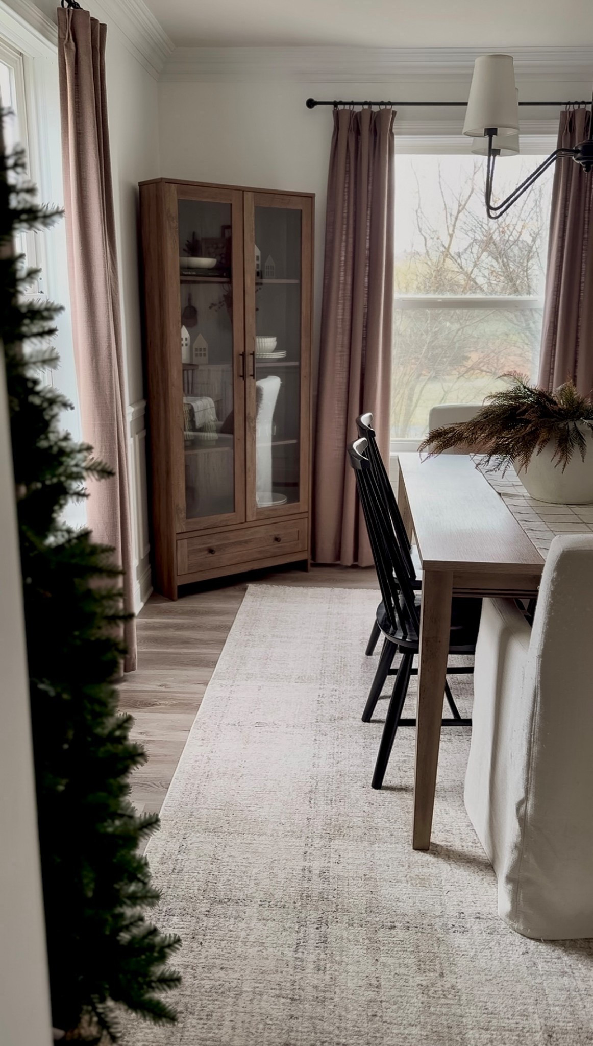 Dining room decor, dining room inspo, dining room holiday finds, Loloi rug, area rug, dining room rug, dining table, wooden cabinet, dining cabinet, decorative cabinet, white rug, medium wooden dining table, black dining chairs 

#LTKSeasonal #LTKSaleAlert #LTKHoliday