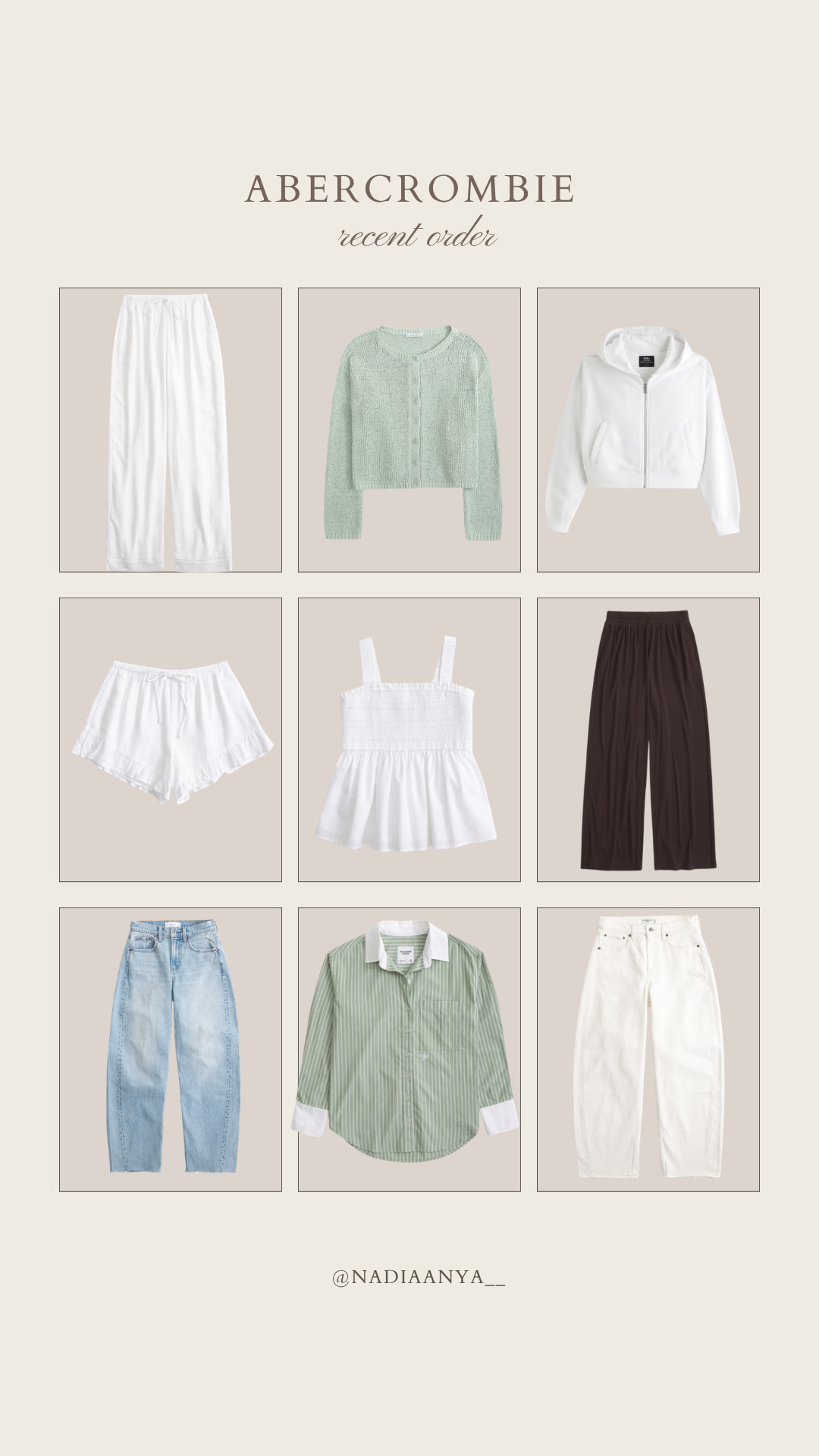 My recent Abercrombie order! 

abercrombie l jeans l white l denim 

 