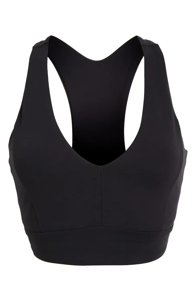 Studio Luxe V-Neck Racerback Sports Bra | Nordstrom