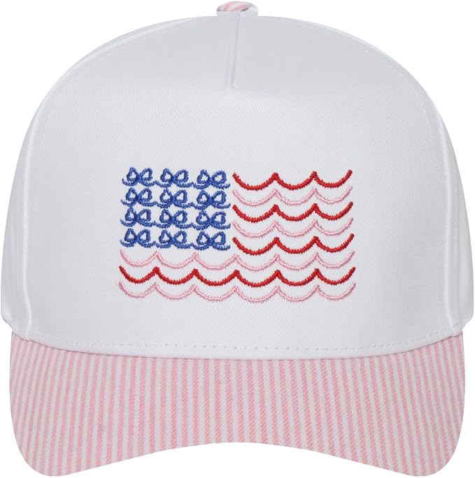 Patriotic America USA Embroidered 5 Panel Cotton Two Tone Trucker Hat for Men and Women. | Amazon (US)
