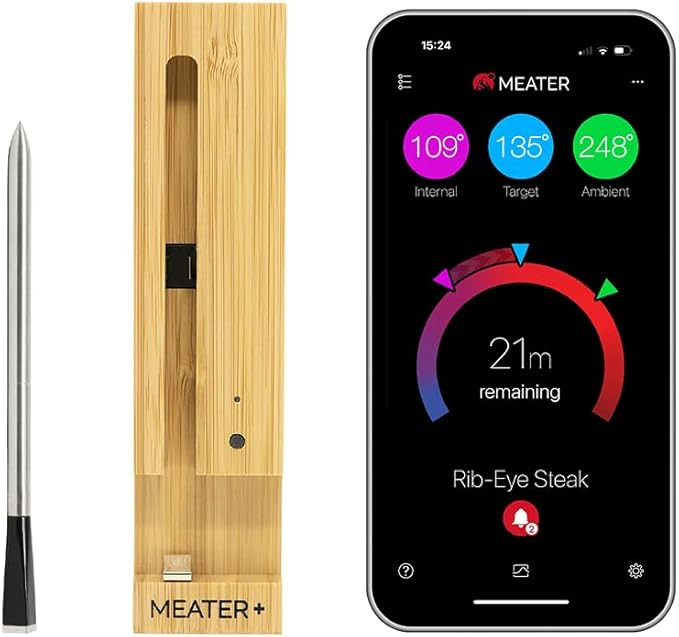 MEATER Plus: Long Range Wireless Smart Meat Thermometer with Bluetooth Booster | for BBQ, Oven, G... | Amazon (US)