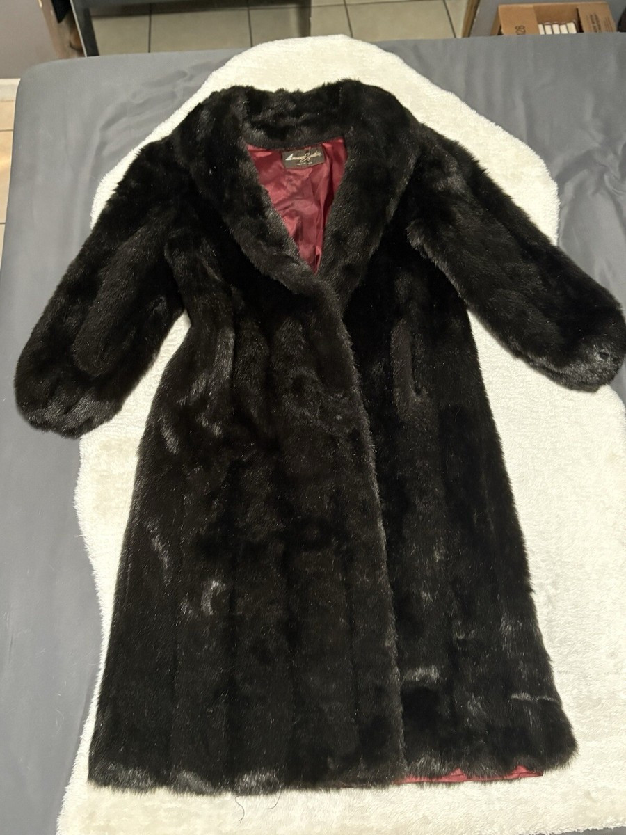 Vintage American Signature Brown Faux Fur Coat Size 12 USA Made Jacket | eBay US