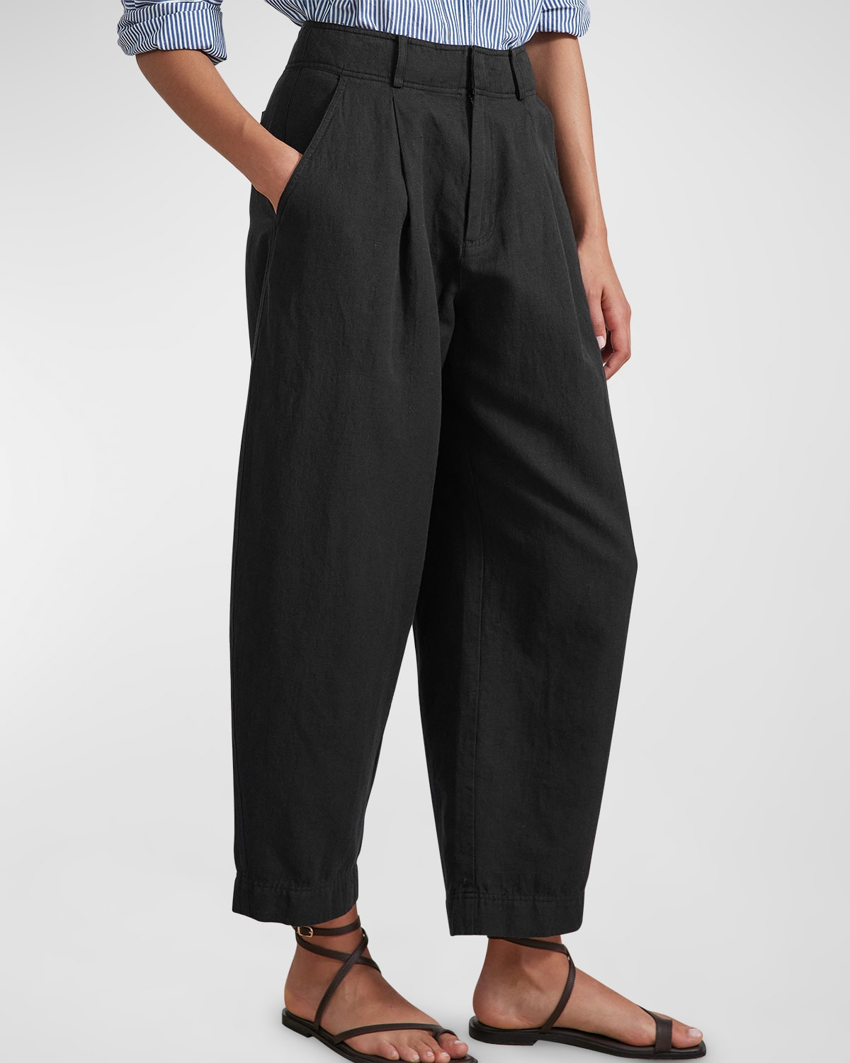 Bari Cropped Wide-Leg Pants | Neiman Marcus