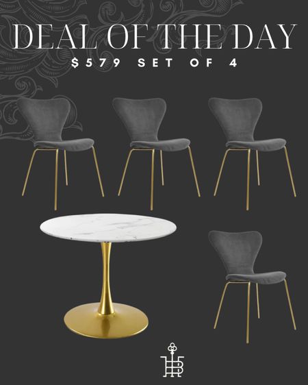 This is an amazing deal for a dining set a four! 

Dining furniture, dining, set, modern, dining room, round, dining table, dining chairs, gold furniture, glam, modern, transitional, farmhouse, neutral, gray, velvet, velvet chairs 

#LTKhome #LTKsalealert #LTKstyletip