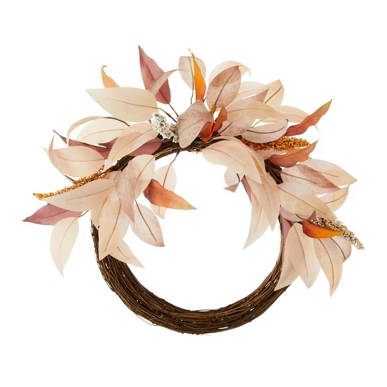 Harvest Brown Eucalyptus Wreath, 18 in, by Way To Celebrate | Walmart (US)