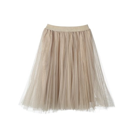 Women Tutu Tulle Skirts Long Prom Party Mesh Petticoat Dress Beach Skirt | Walmart (US)