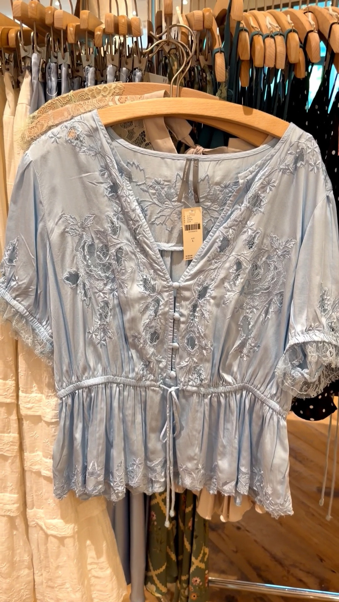 Feminine lace and embroidered tips. Vintage inspired. Sheer lace peplum.

#LTKOver40 #LTKgrwm