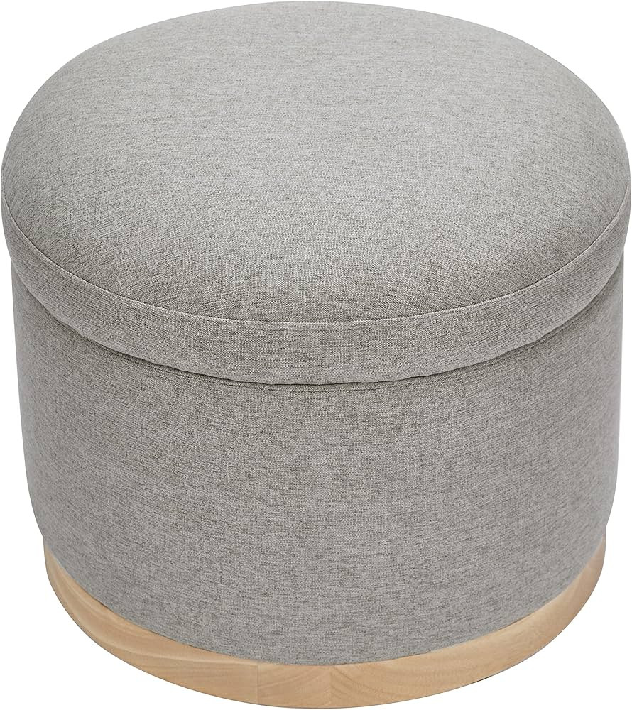 babyletto Naka Storage Ottoman in Performance Grey Eco-Weave with Light Wood Base, Water Repellen... | Amazon (US)