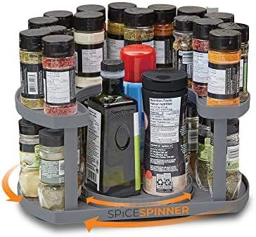 Amazon.com: Spice Spinner Two-Tiered Spice Organizer & Holder That Saves Space, Keeps Everything ... | Amazon (US)
