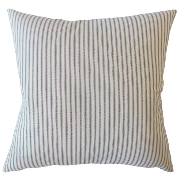 Stripe 20"x20" Square Throw Pillow White/Blue - Pillow Collection | Target