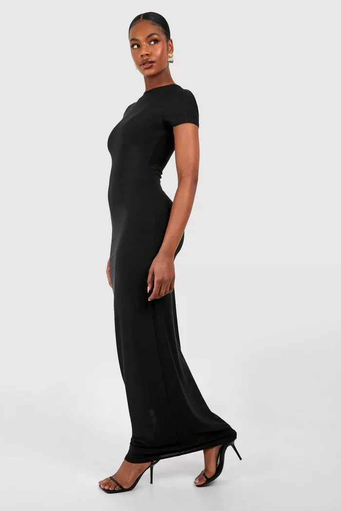 Tall Slinky Cap Sleeve Maxi Dress | boohoo (US & Canada)