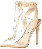 Jessica Simpson Women's Jirven Heeled Sandal, Clear/Iced Coffee, 6 | Amazon (US)