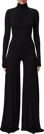 Naked Wardrobe Sculpt Turtleneck Wide Leg Jumpsuit | Nordstrom | Nordstrom