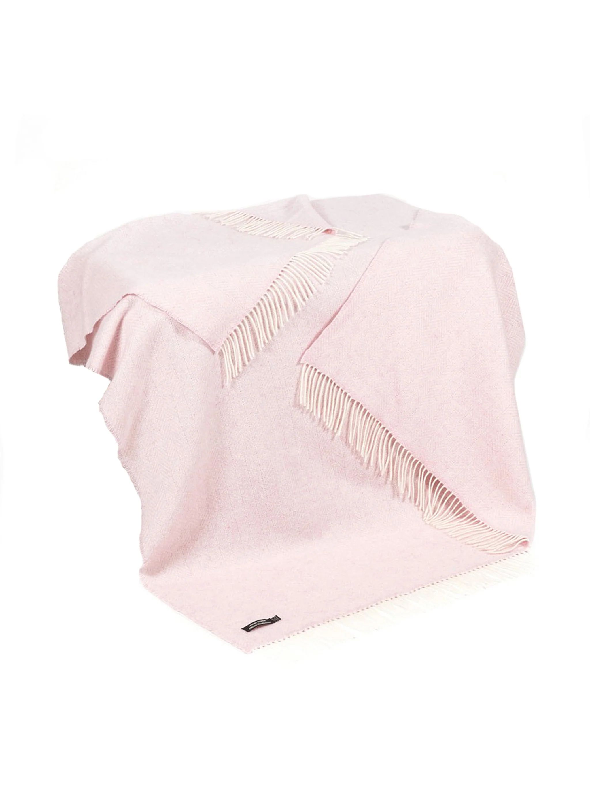 Irish Cashmere and Wool Pink Throw | Weston Table